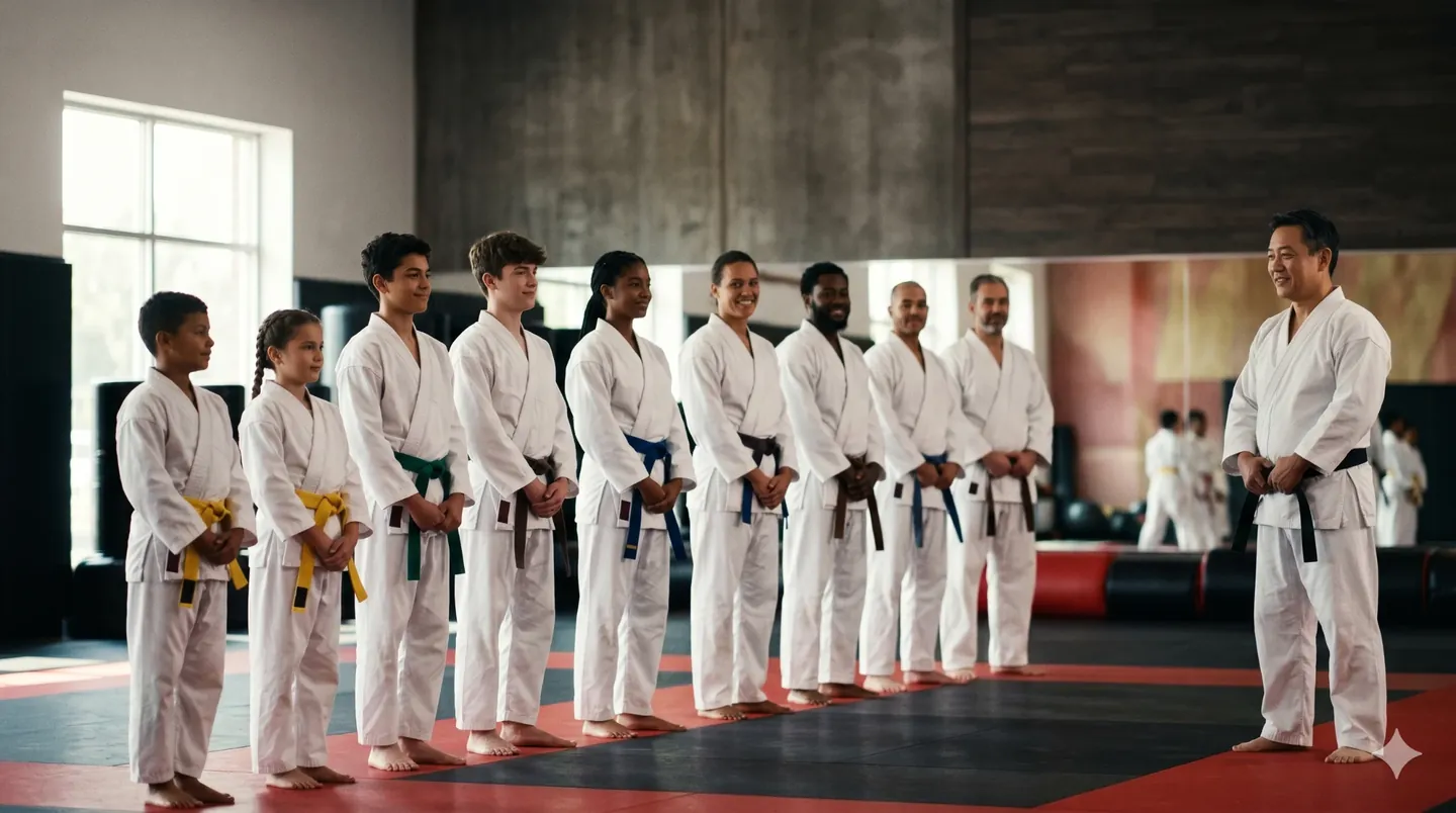 Trainingsgruppe der Kampfkunstschule SAJA in Sundern